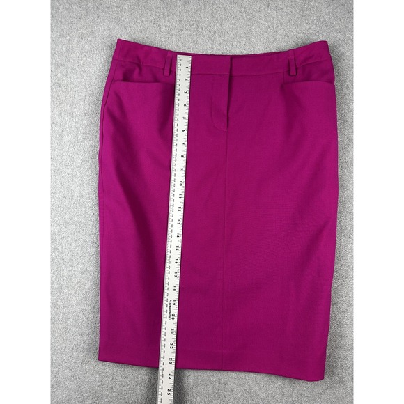 Calvin Klein Skirt Womens 10 Pink Fuchsia Pencil Lined Career Office Stretch - Picture 4 of 8